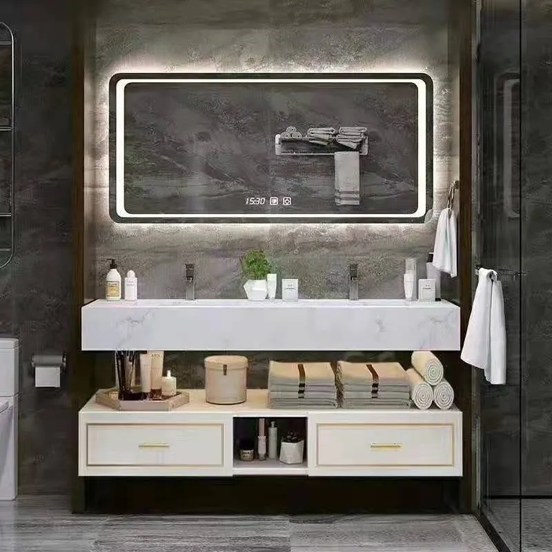 1200/1400/1600/1800 Customized MDF Wood Hotel Modern Wall Bathroom Vanity