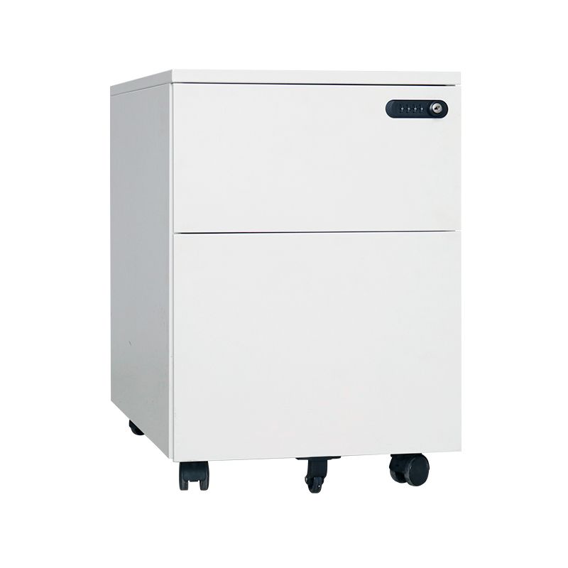 2 Drawer Mobile Pedestal File Cabinet with Locks