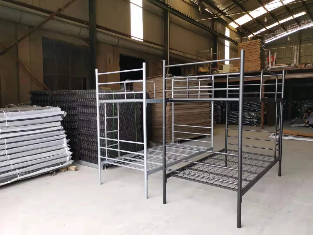 2020 Metal Heavy Duty Adult Iron Steel Double Bunk Bed for School Dormitory Army Camp