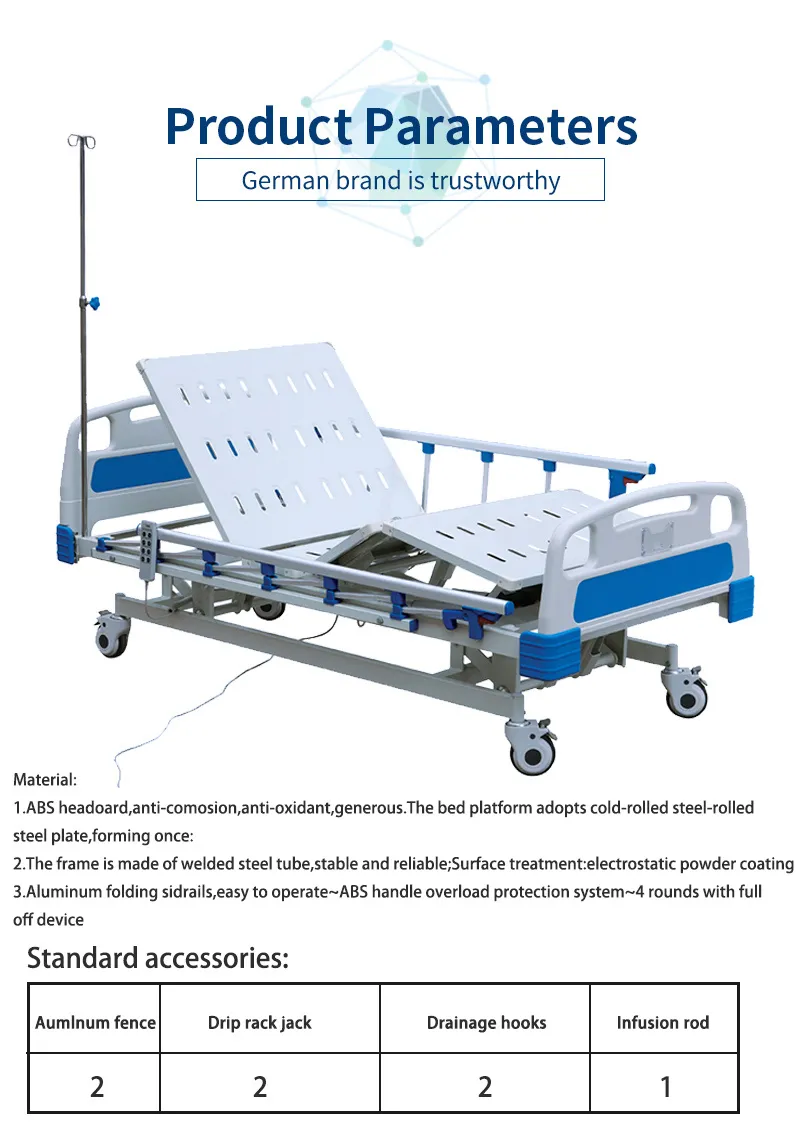 5-Function Electric Medical Adjustable Bed with Remote Control (TN-858)