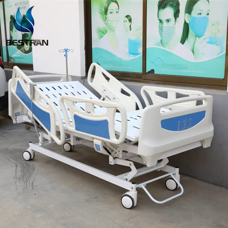 5-Function Electric Nursing Care Equipment Medical Furniture Clinic ICU Patient Hospital Bed