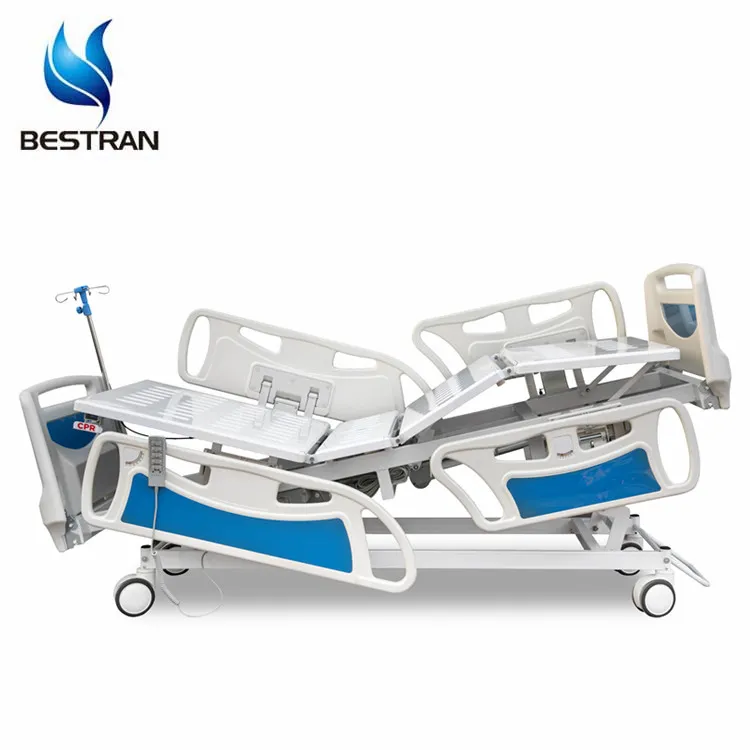 5-Function Electric Nursing Care Equipment Medical Furniture Clinic ICU Patient Hospital Bed