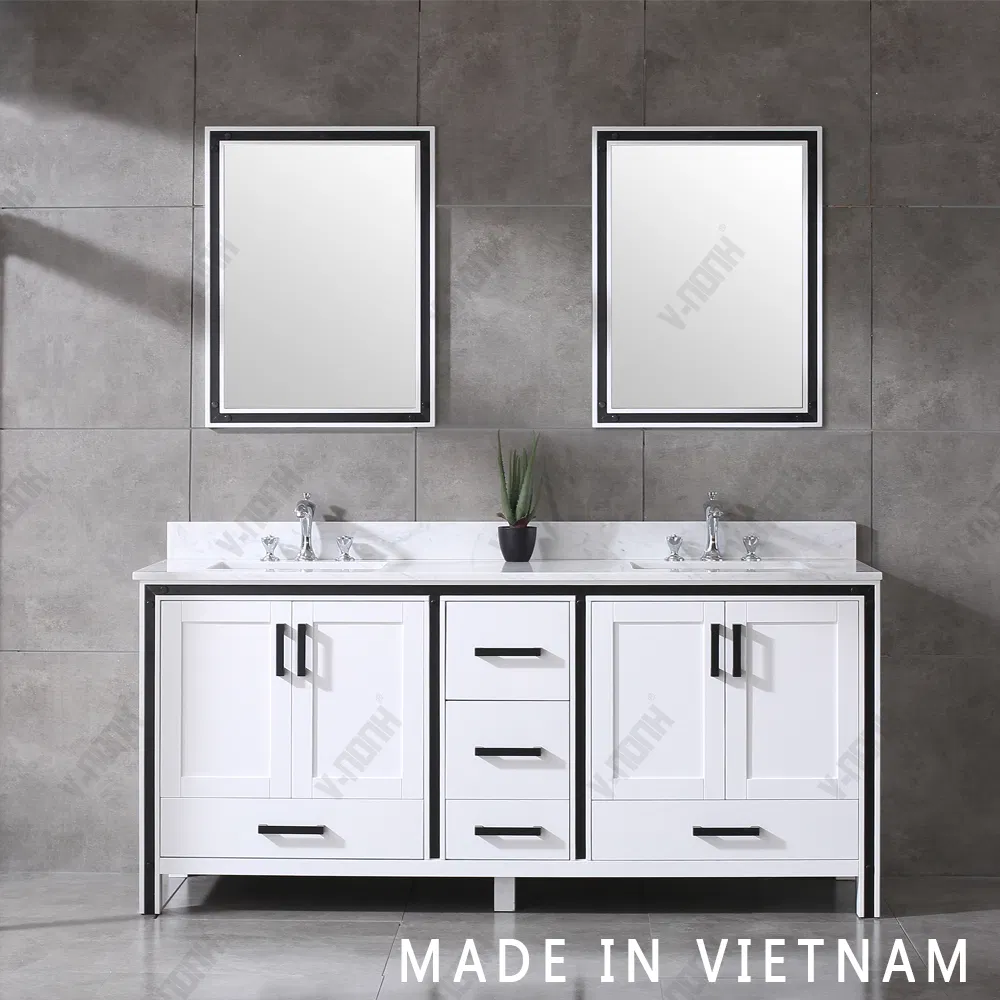 60inch Modern Style Double Sinks Free-Standing Bathroom Vanity