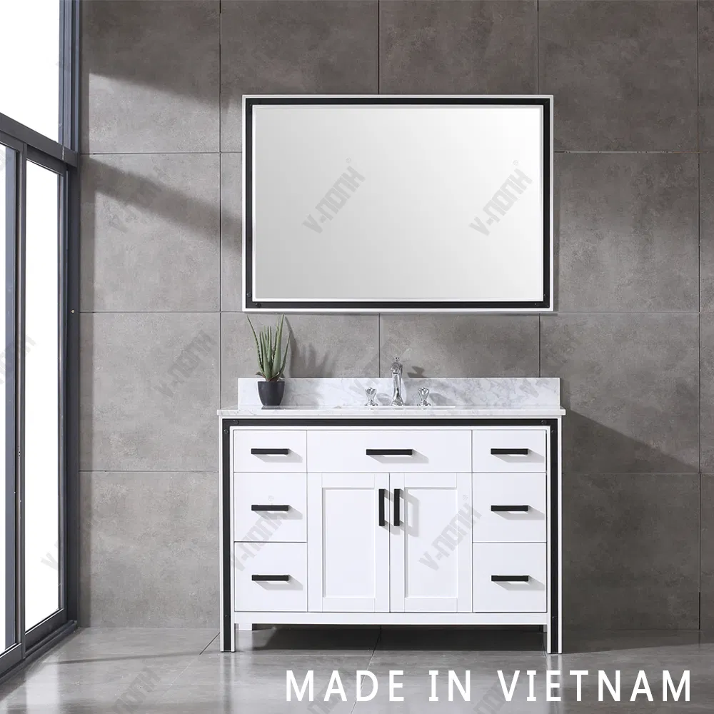 60inch Modern Style Double Sinks Free-Standing Bathroom Vanity