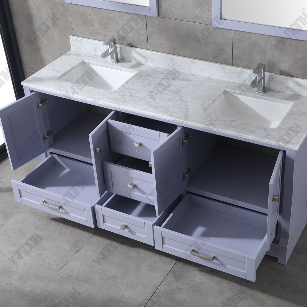 72inch Clear Grey Bathroom Vanity