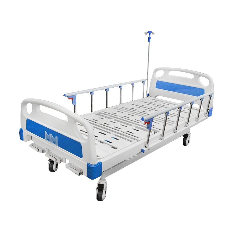 A03-2 Metal 3 Crank 3 Function Adjustable Medical Furniture Folding Manual Patient Nursing Hospital Bed with Casters