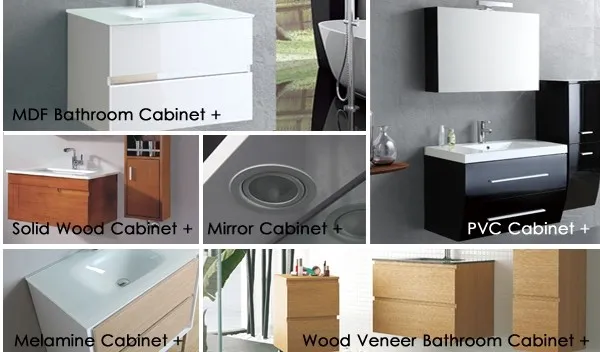 Australia Style Hot Sale MDF Bathroom Cabinet with Water Blocking Plate Sw-F900kw