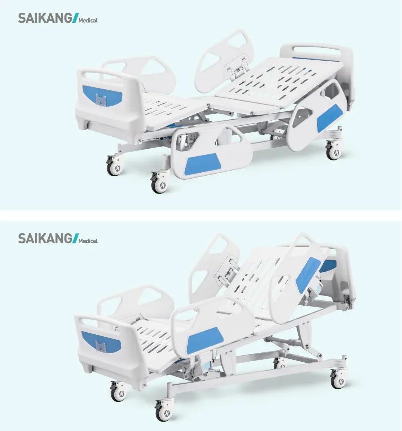 B6e 3 Function Folding Clinic Equipment Adjustable Electric Medical Nursing Patient Hospital Bed with Casters