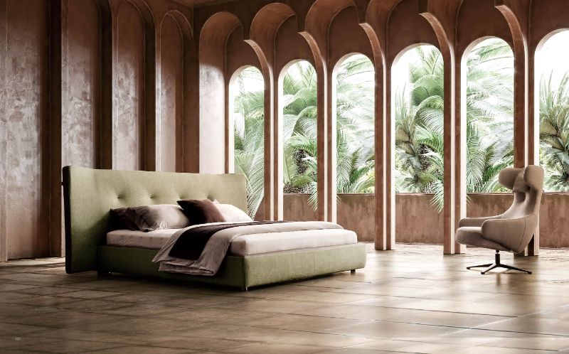 BMS Italian Wingback Design Modern Bed for Large Space