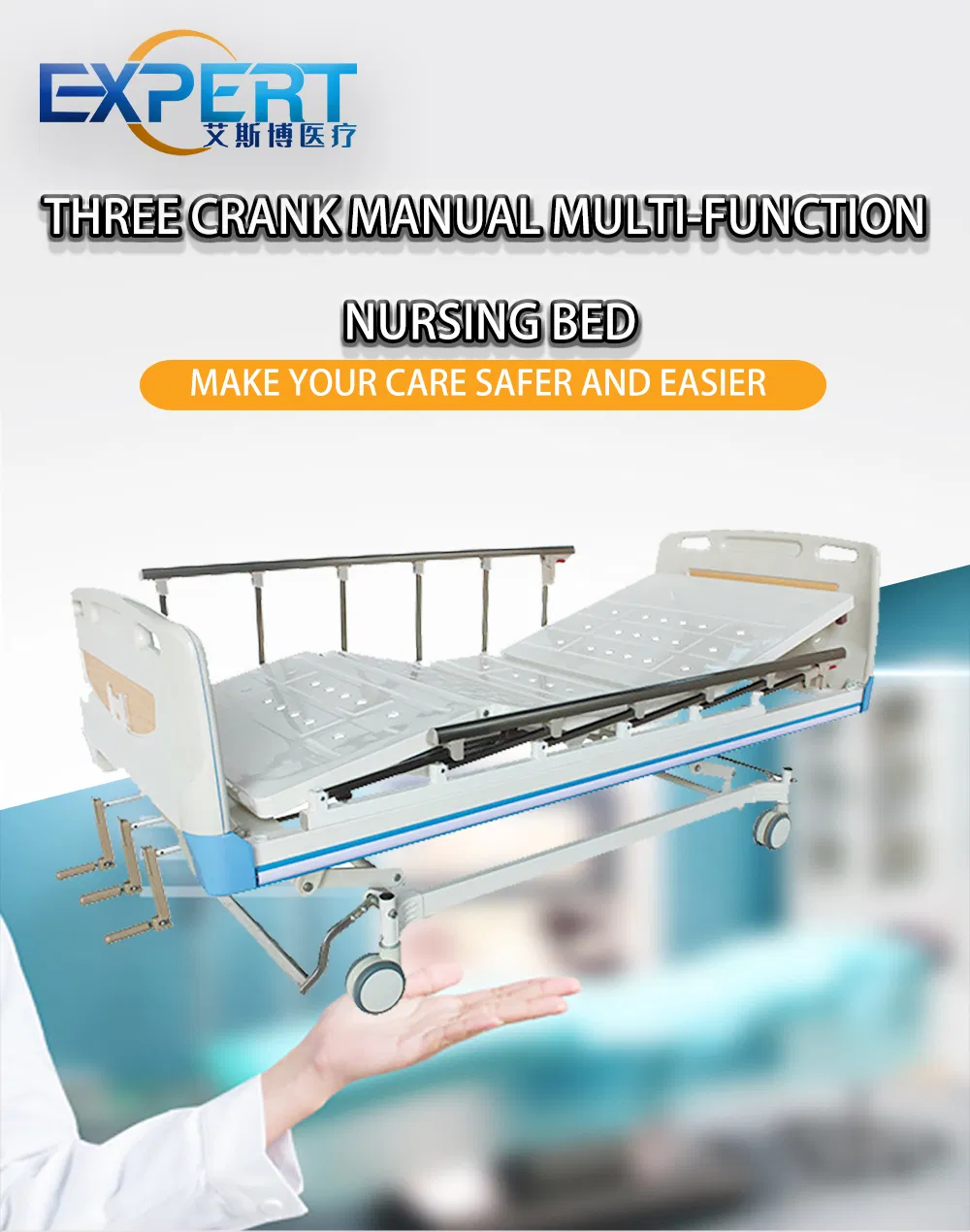 Cheap Price ICU Ward Room 5 Function Electric Hospital Bed Electronic Medical Bed for Patient