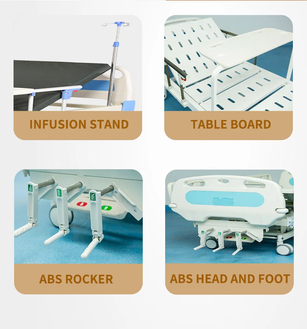 Cheap Price ICU Ward Room 5 Function Electric Hospital Bed Electronic Medical Bed for Patient
