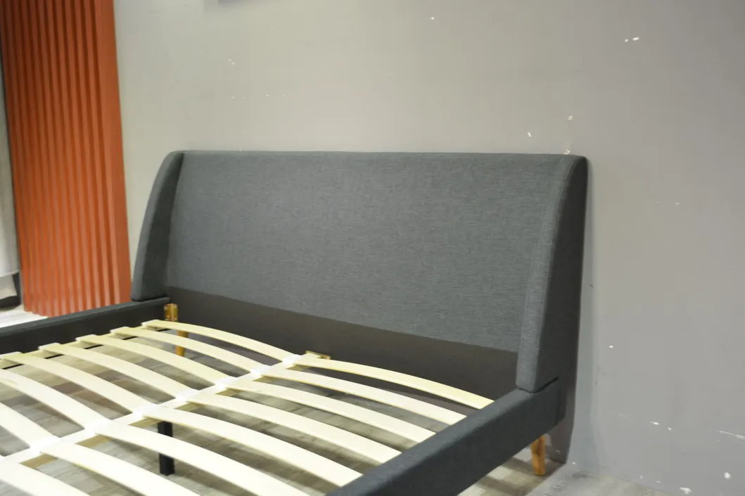 Classic Linen Fabric Bed Living Room Furniture China Bed