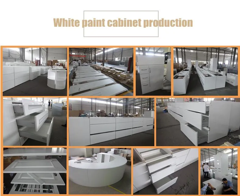 Contemporary Design Durable Waterproof Lacquer Kitchen Cabinet with Kitchen Island