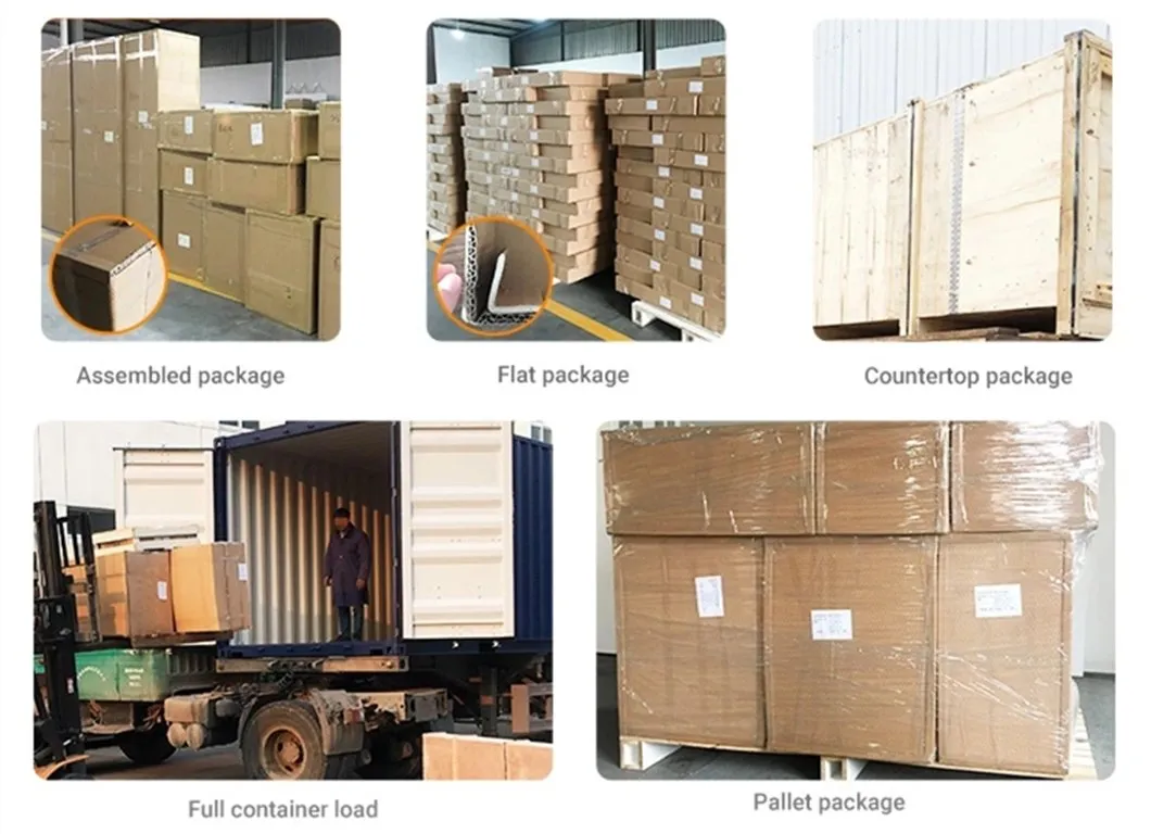 Custom Classic New Style Black Painting High Gloss Modular Kitchen Cabinet