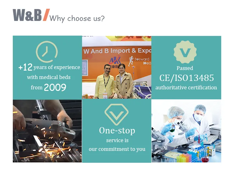 D04 Adjustable Stainless Steel Medical Exam Bed Hospital Examination Table