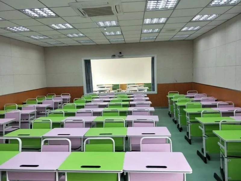 Double Tubes Classroom Desk & Bench Study Table for Children