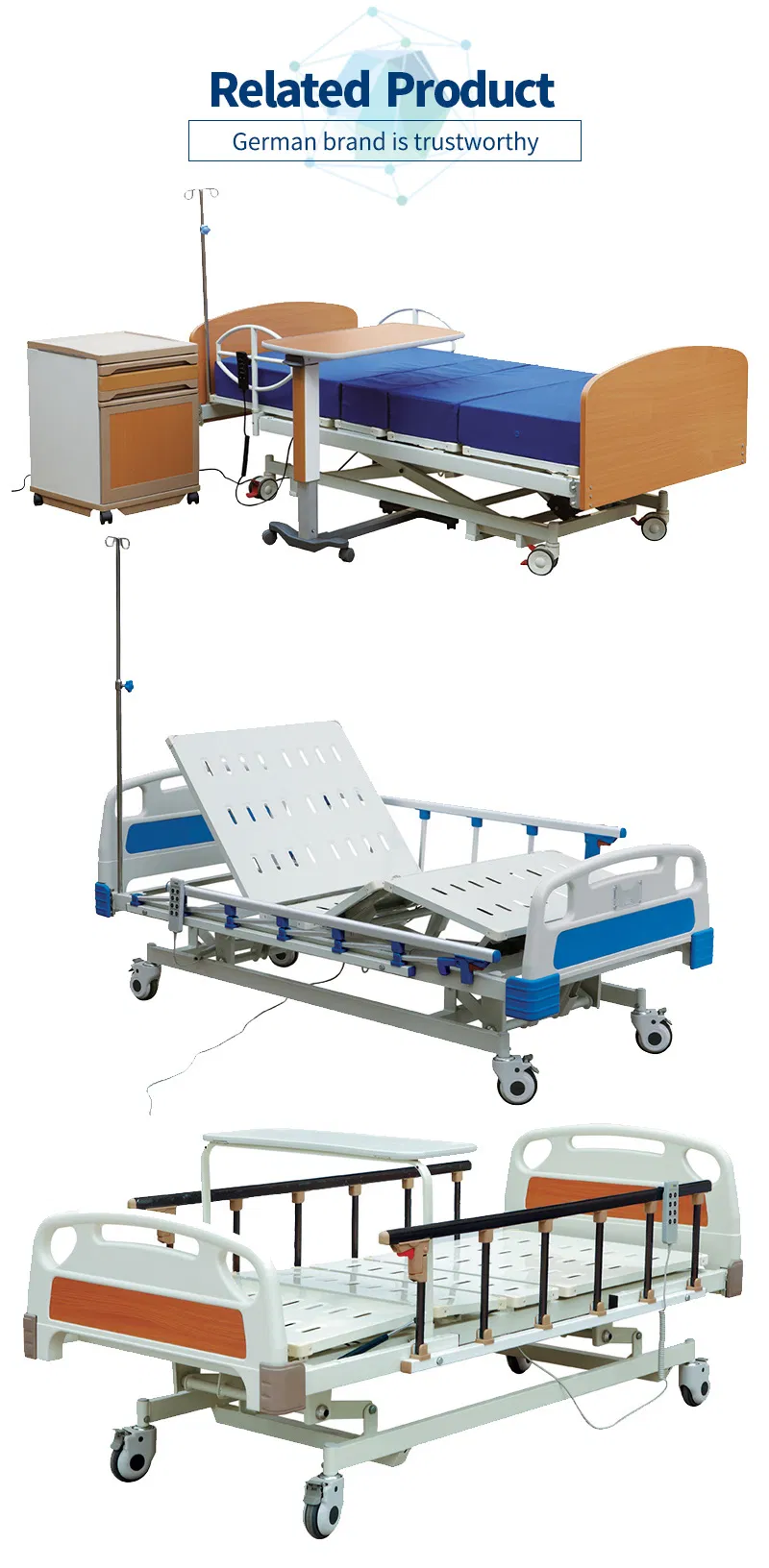 FDA Ce Folding Electric Hospital Bed for ICU Room (TN-858)