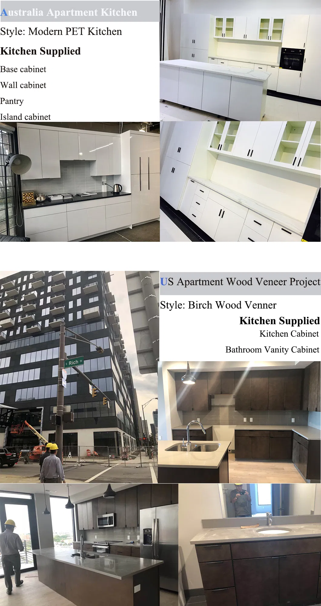 Foshan Modular Modern Kitchen Cabinet MDF