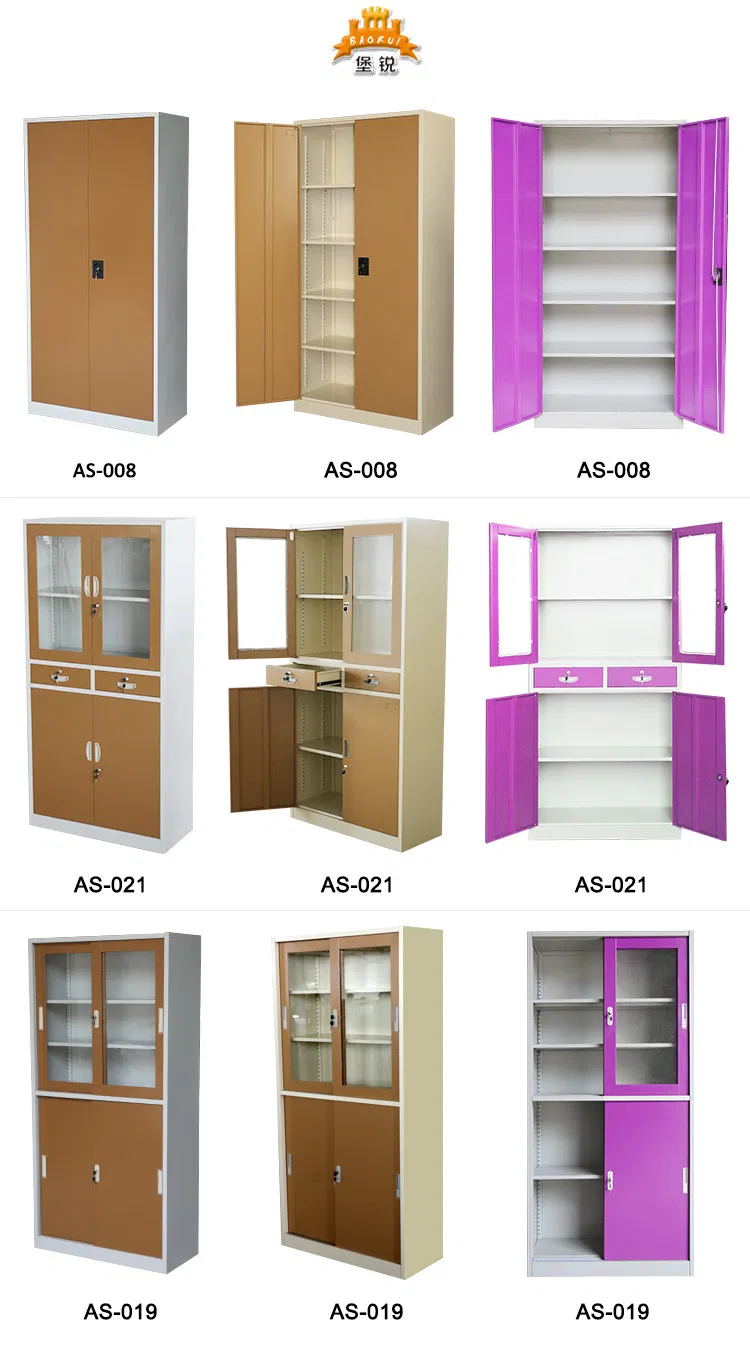 H1850*W900*D400mm Steel Cabinet Double Door Storage Metal Cupboard Jas-008