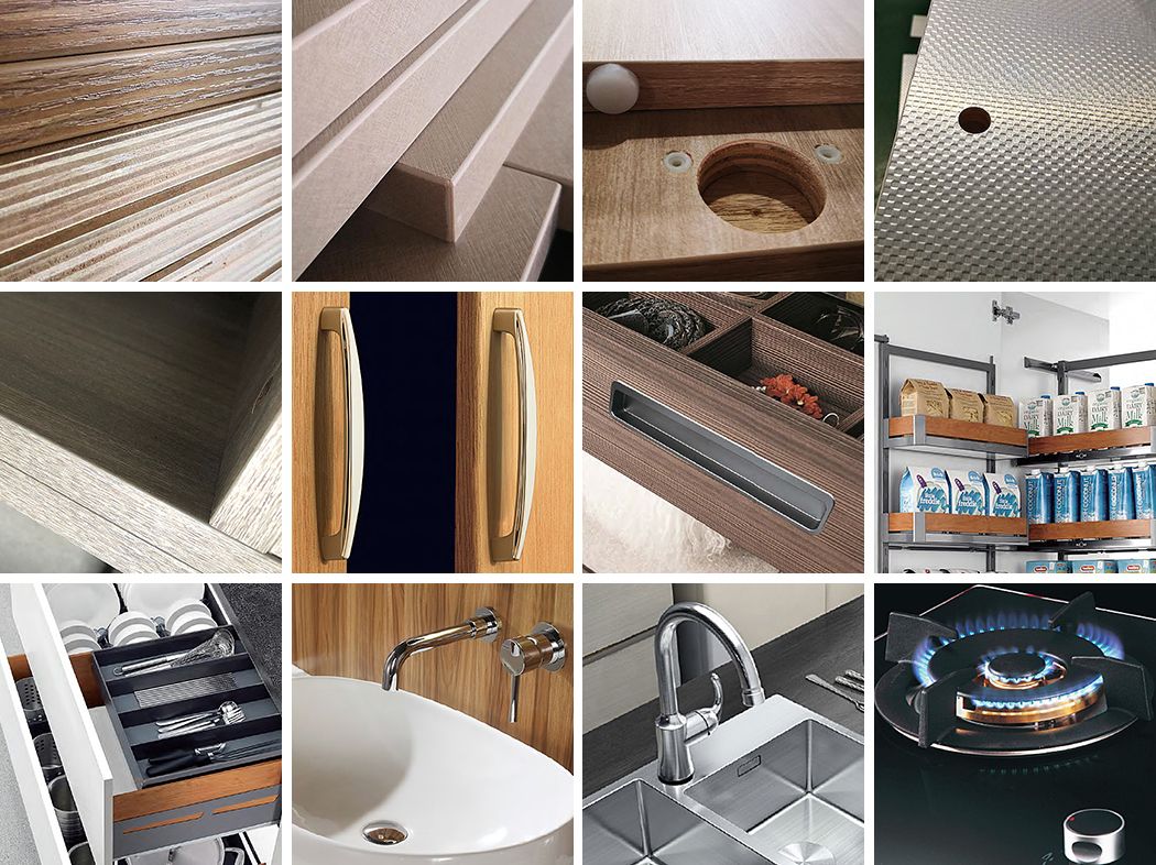 High Gloss Lacquer Furniture White and Brown Painting Plywood /MDF Kitchen Cupboard