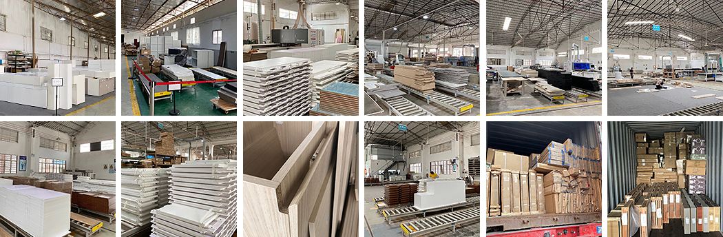 High Gloss Lacquer Furniture White and Brown Painting Plywood /MDF Kitchen Cupboard