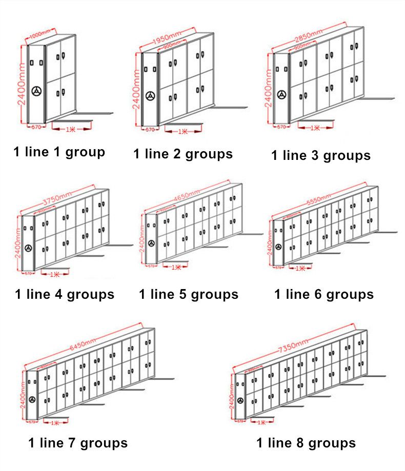 High Quality Hospital Government Office Mobile Movable Archive Filing Cabinet Dense Rack Racking System
