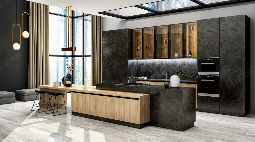 Holike Lacquer Modern MDF Home Furniture Wood Kitchen Cabinet