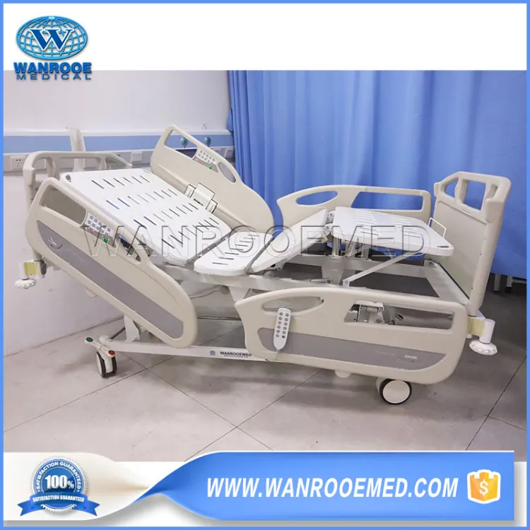 Hospital Medical Surgical Five Function Adjustable ICU Electric ICU Patient Nursing Care Bed