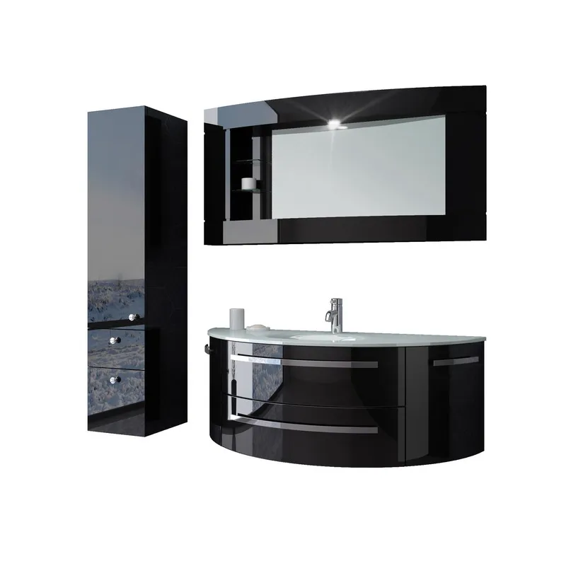 Hotel Fully Assembled Bathroom Cabinet Dressing Table Bathroom Vanity Wall Mirror Cabinet