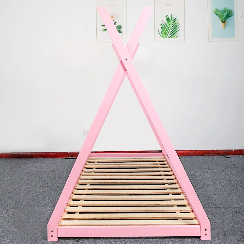 House Bed Frame Twin Full or Queen Montessori Children Bed House Wooden Toddler Bed