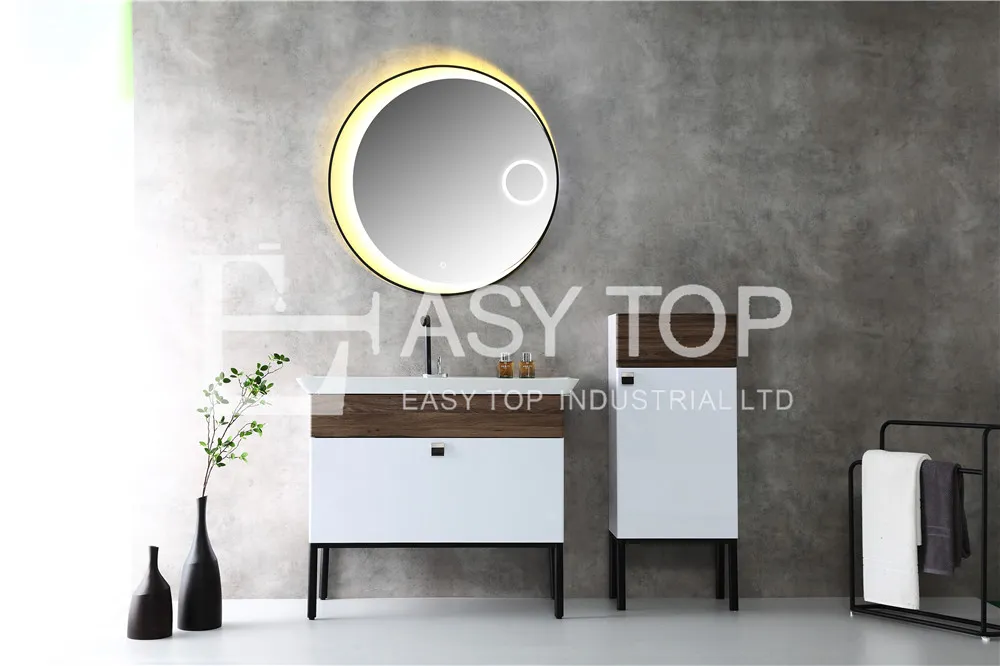 in Stock Russia Antique Small White + Walnut Floor Mounted One Sink