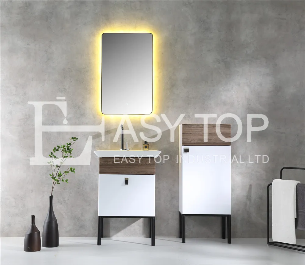 in Stock Russia Antique Small White + Walnut Floor Mounted One Sink