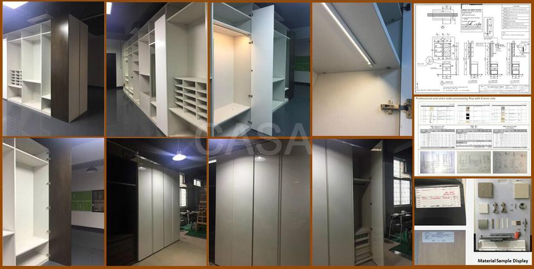 Italian Style Luxury Wardrobe Modern Closet Design Walk in Clost with Glass Door