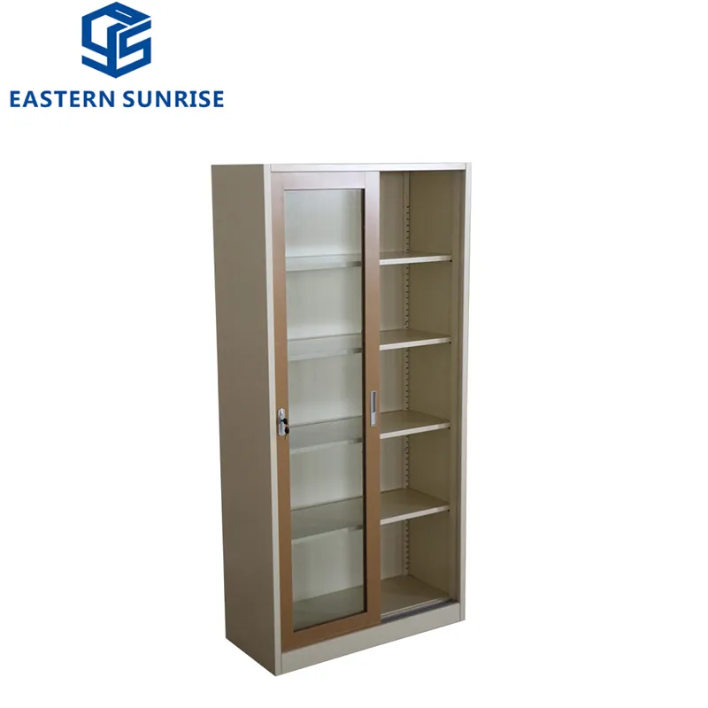 Low Price Modern Office Sliding Glass Door Cabinet for Document