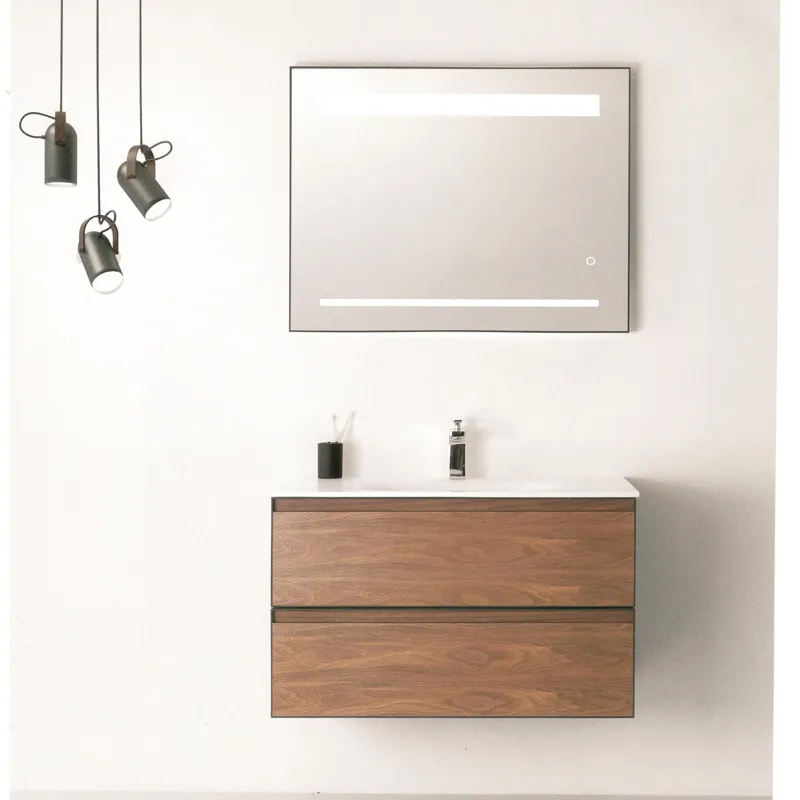 Luxury Dressing Table Wholesale Bathroom PVC Cabinet with LED Mirror for Sale