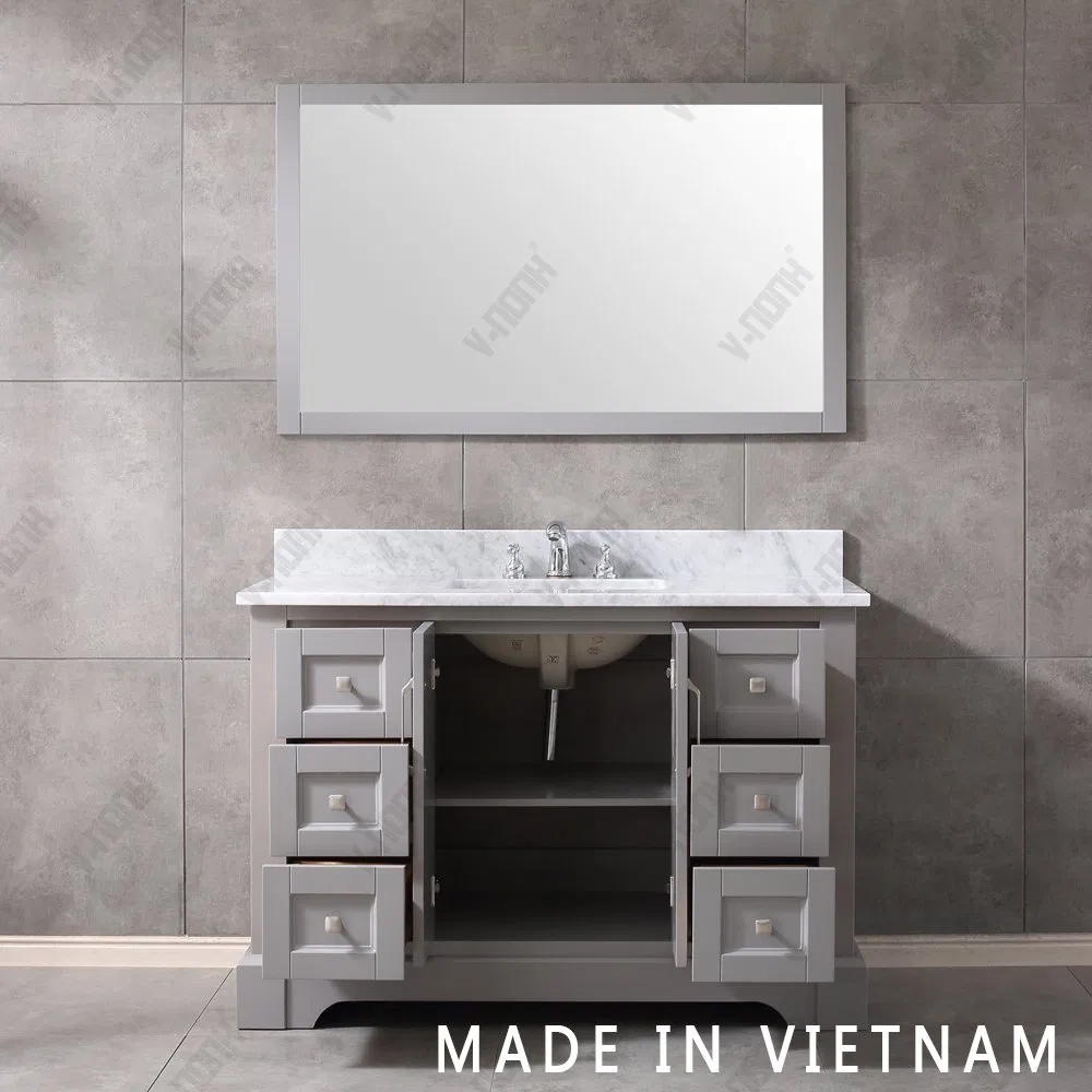 Made in Vietnam Luxury Solid Wood Bathroom Furniture Vanity