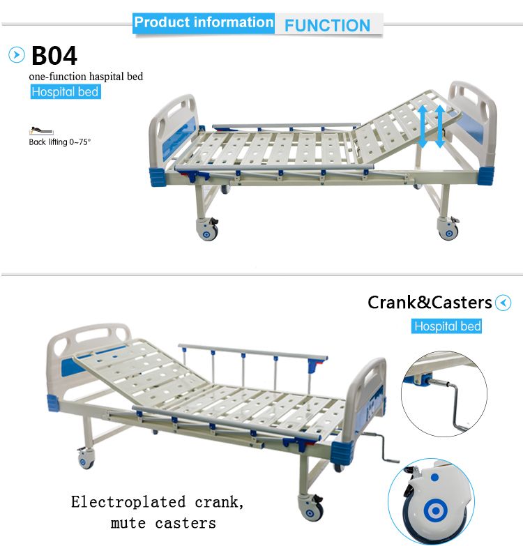 Manufacturer One Crank Hospital Bed with High Quality