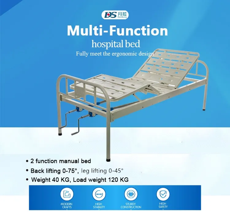 Manufacturer Two Cranks Manual Medical Beds Price