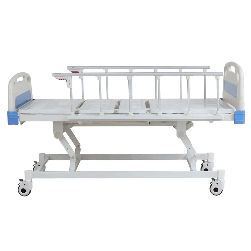 Medical Used 3 Function Hi-Lo Adjustable Manual Hospital Patient Bed with Cranks