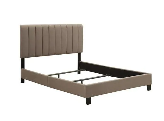 Modern European Bedroom Furniture Luxury Double Bed with Headboard Linen Fabric Tufted Bed