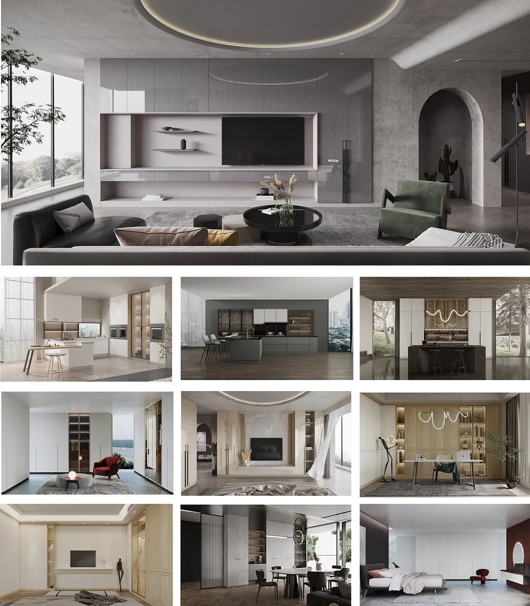 Modern Kitchen Cabinet Wardrobe Home Furniture Whole House Customization