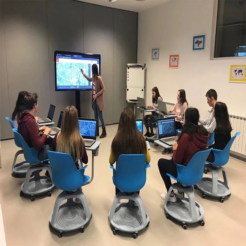 Modern Plastic Training Student Study Chairs with Writing Pad