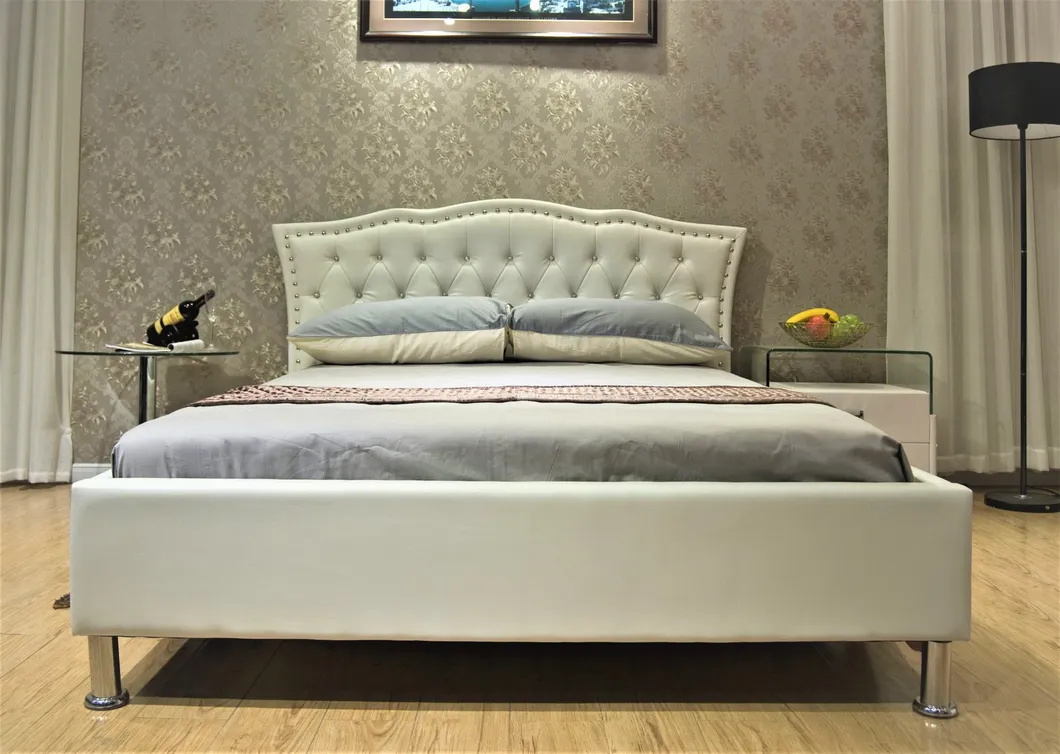 Nailhead Trim Tufted Bed Sofa Furniture Modern Furniture Leather Chesterfield Furniture Modern Bedroom Furniture Beds