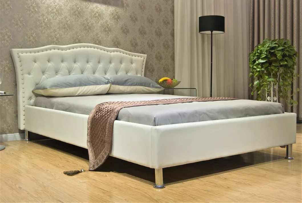 Nailhead Trim Tufted Bed Sofa Furniture Modern Furniture Leather Chesterfield Furniture Modern Bedroom Furniture Beds