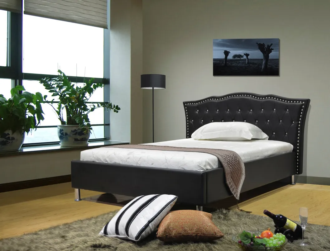 Nailhead Trim Tufted Bed Sofa Furniture Modern Furniture Leather Chesterfield Furniture Modern Bedroom Furniture Beds