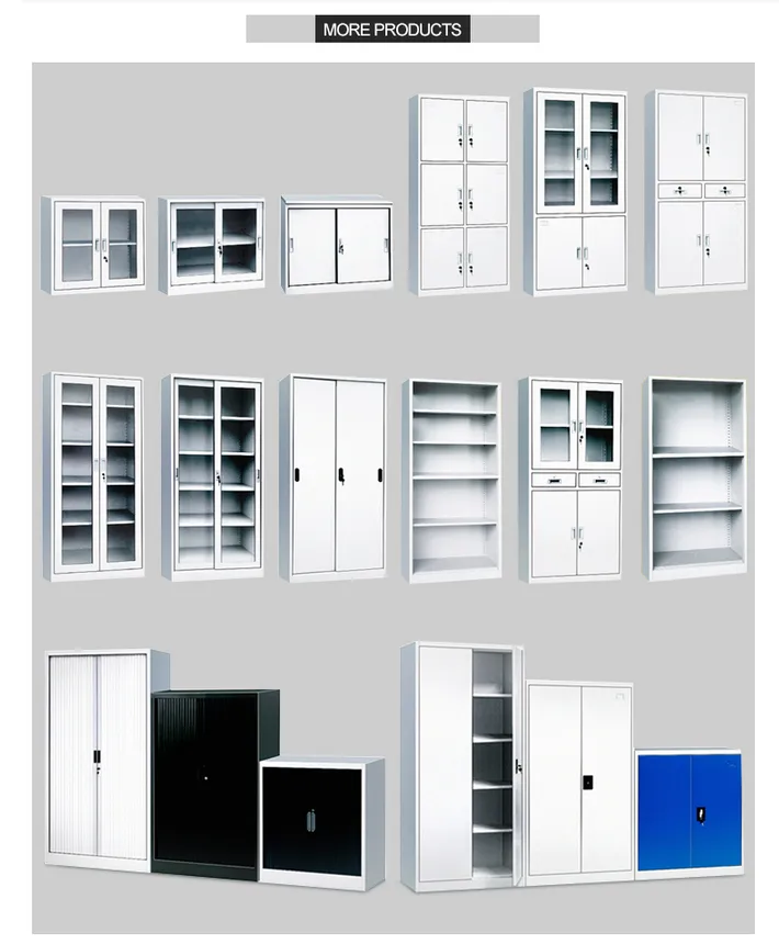 New Design Tambour Door Cabinet Commercial Use Metal Cupboard