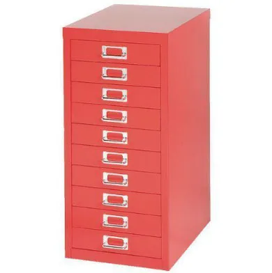 Office Furniture Red Colormini 10 Multi Drawers Filing Cabinet 10 Drawers