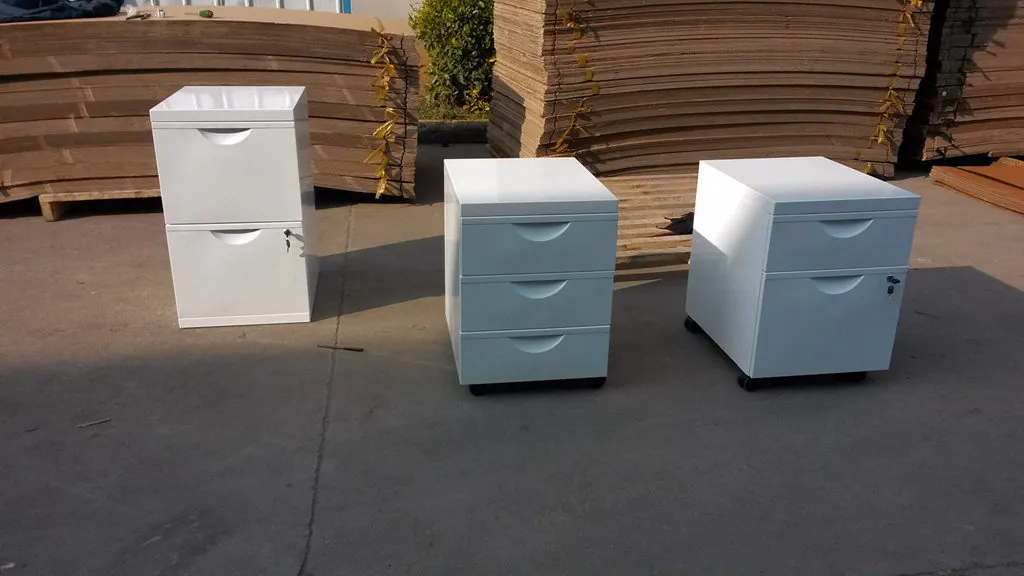 Polished Steel Filing Cabinet/ Filing Cabinet 3 Drawer