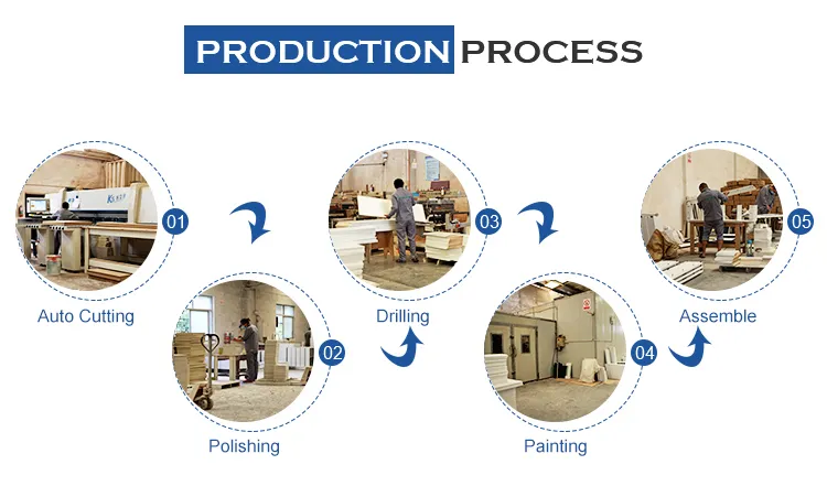 PVC Mirrored Bathroom Cabinet Cabine with Washing Basin