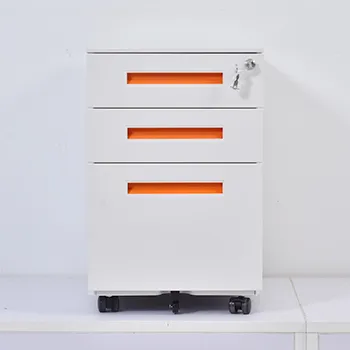 Short File Cabinet Steel Staff File Cabinet Pink File Cabinet Mini Multi-Color 3 Drawer Under Desk Mobile